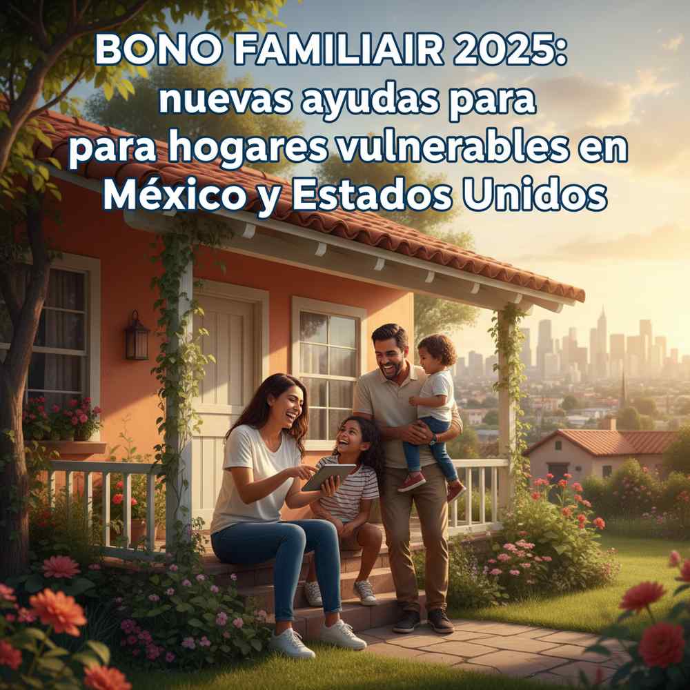 Bono Familiar 2025: nuevas ayudas para hogares vulnerables en México y Estados Unidos