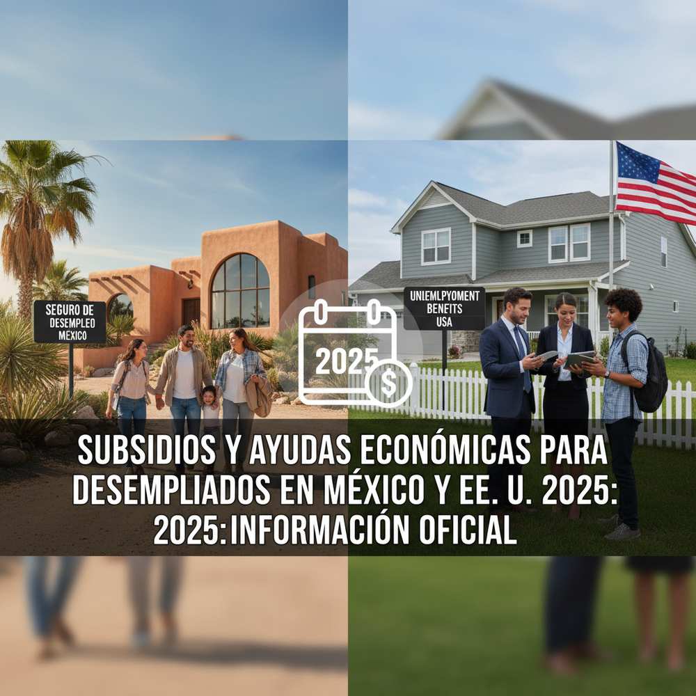 Subsidios y ayudas económicas para desempleados en México y EE. UU. 2025: información oficial